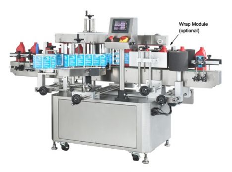 Máy dán nhãn decal chai vuông tự động - May dan nhan decal chai vuong tu dong