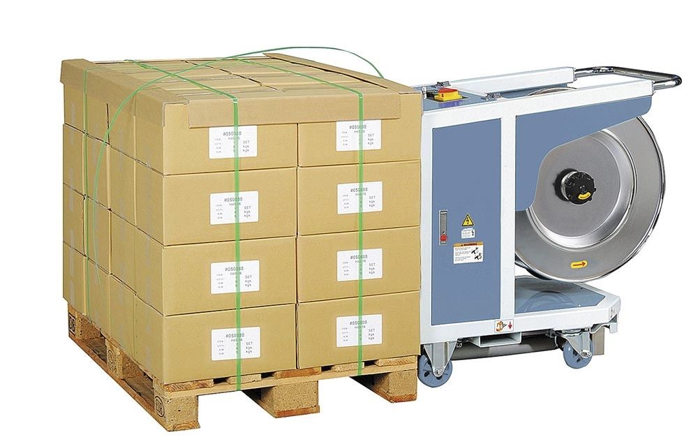 Máy đóng đai pallet bán tự động dạng đứng - May dong dai pallet ban tu dong dang dung