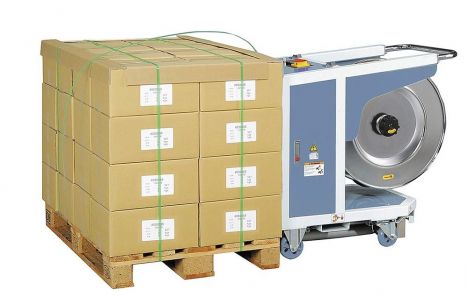 Máy đóng đai pallet bán tự động dạng đứng - May dong dai pallet ban tu dong dang dung