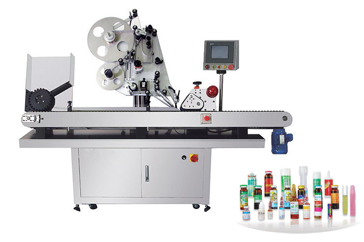 ​Máy dán nhãn chai lọ nằm ngang tốc độ cao - May dan nhan chai lo nam ngang toc do cao