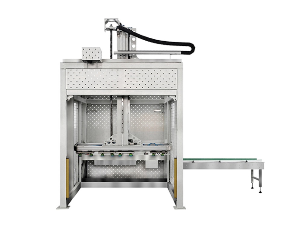 Máy chất xếp thùng carton lên pallet tự động - May chat xep thung carton len pallet tu dong