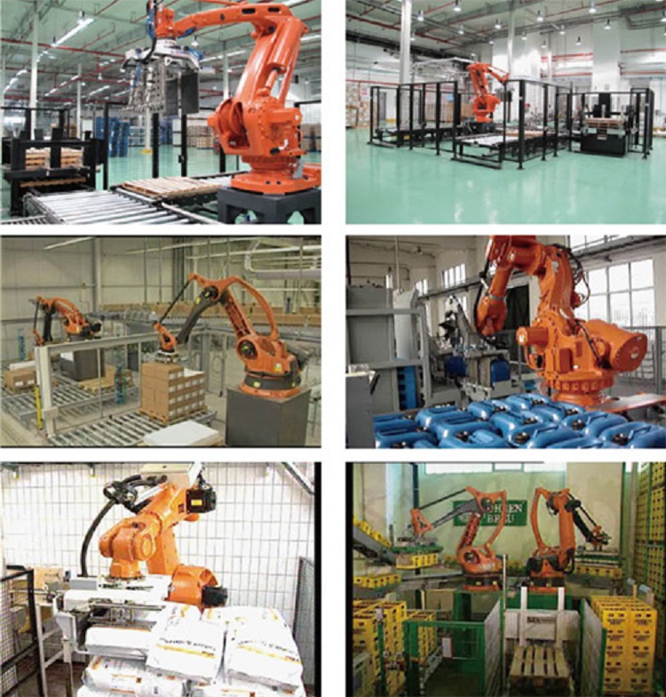 Robot chất xếp hàng hóa lên pallet tự động - Robot chat xep hang hoa len pallet tu dong