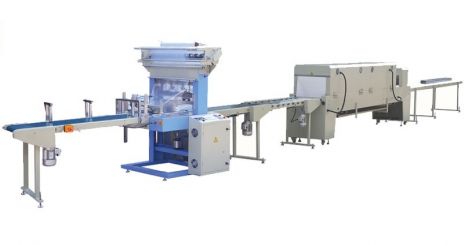 Máy bọc màng co cho sản phẩm dài tự động - May boc mang co cho san pham dai tu dong