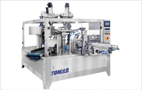 Máy chiết rót túi dạng xoay tự động - May chiet rot tui dang xoay tu dong