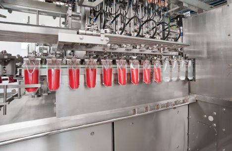 Máy chiết rót bao bì có vòi tự động - May chiet rot bao bi co voi tu dong